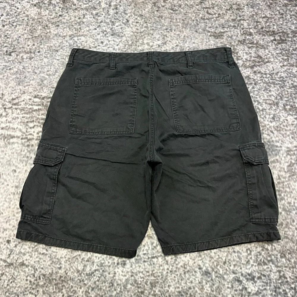 Wrangler Cargo Shorts Mens‎ 34 Black Outdoors Hiking Utility Skater Y2K